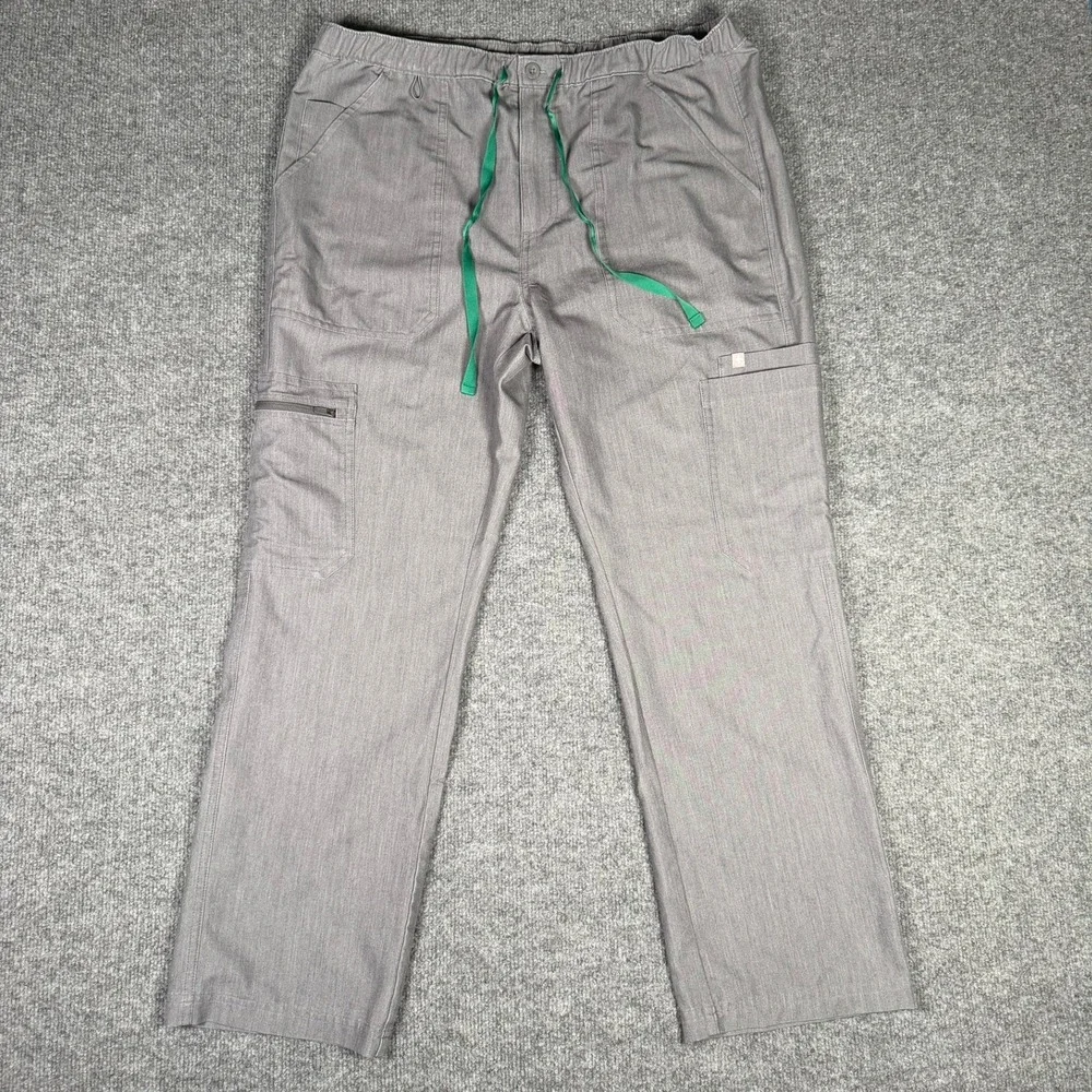 Figs Cairo Cargo Scrub Pants Men Large Gray Technical Collection TM3001S PO 2771